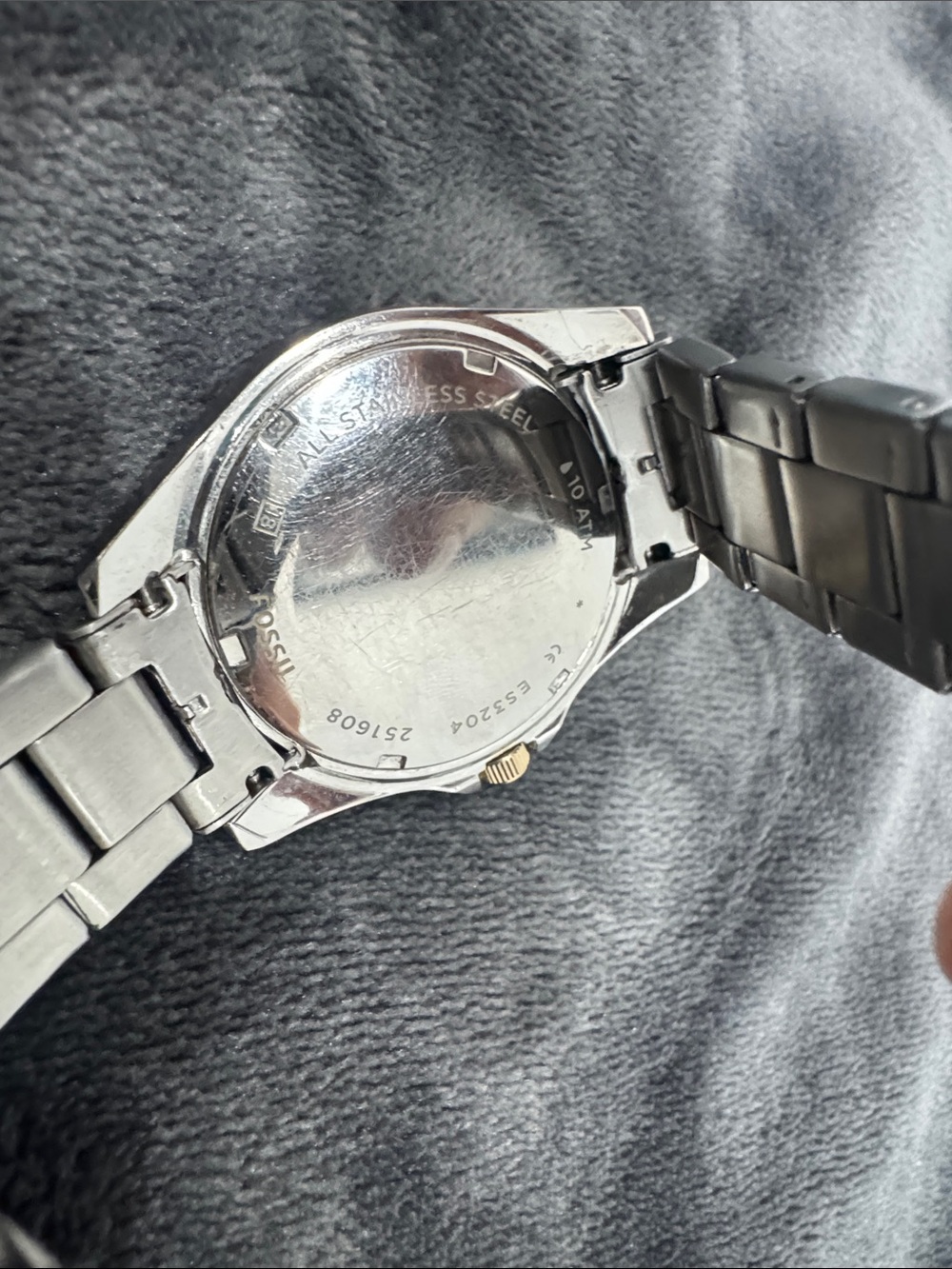 Fossil Two-Tone Silver and Gold Crystal Bezel Women's Watch - Picture 7 of 7